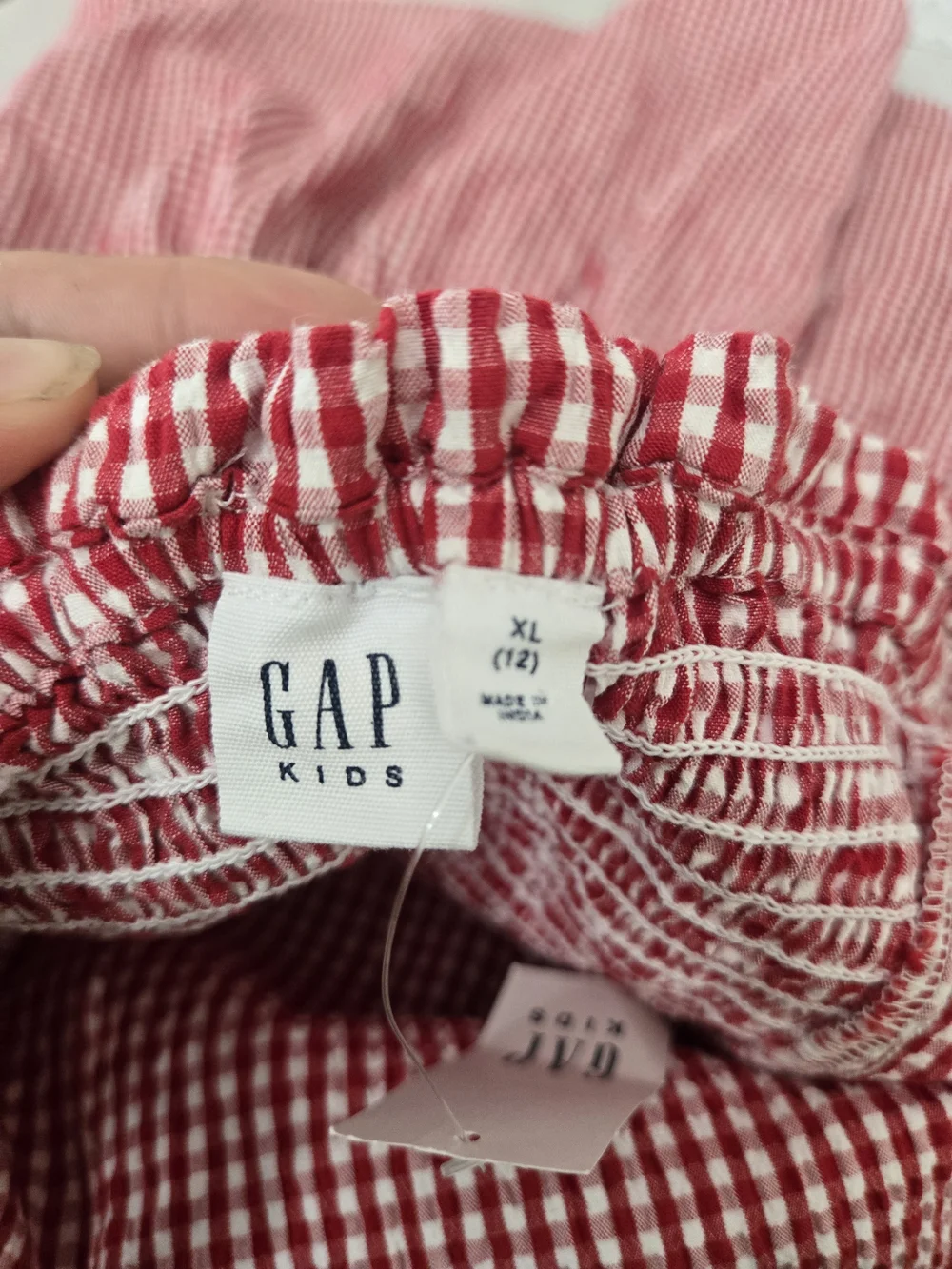 NWT Gap Kids Girls Red Gingham Ruffle Dress Size XL 12